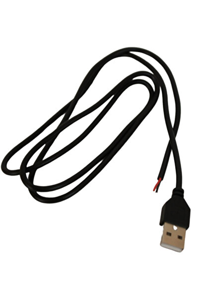 Hazar Led 100 cm 2 Amper Ucu Açık USB Kablo USB Erkek Kablo
