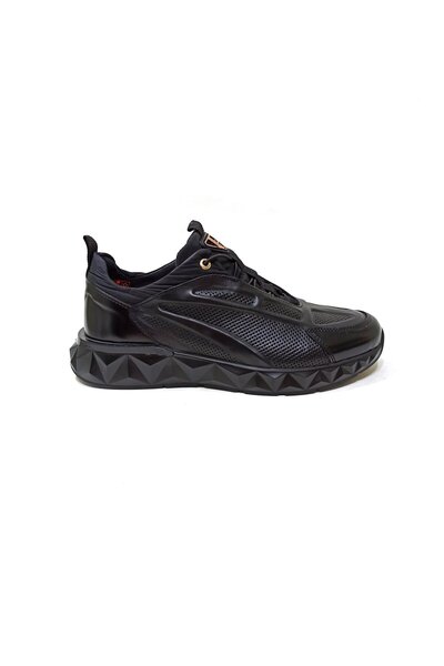 MARCOMEN SİYAH DERİ ERKEK SNEAKER AYAKKABI