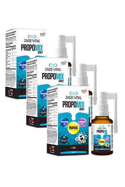Zade Vital PROPOMIX SPREY (Propolis, Çörekotu, Kara Mürver Ve Hyaluronik Asit) 20ML (3 ADET)
