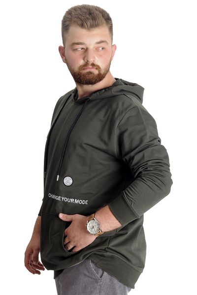 ModeXL Mode XL Plus Size Sweat Kangaroo Λειτουργία αλλαγής 23164 Χακί