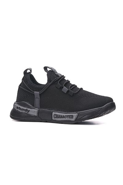 Nstil Casual Boy's Black Sneaker Flexible Lace Up Άνετα ελαφριά αθλητικά παπούτσια 4017
