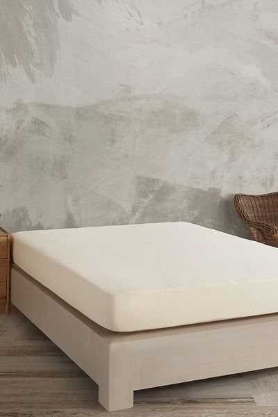 Macas Home ملاءة سرير مطاطية مزدوجة من القطن الطبيعي 100% قابلة للغسل 160*200