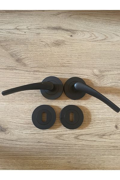 bersayapı Bravo Room Door Handle with Rosette Matte Black 1 Set