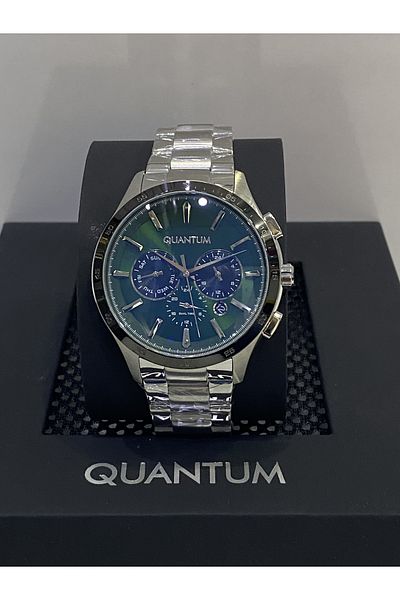 Quantum POVERTECH SPECIAL SERIES 100% STEEL DOUBLE TIME EMERAL GREEN DIAL 100 M 46 MM