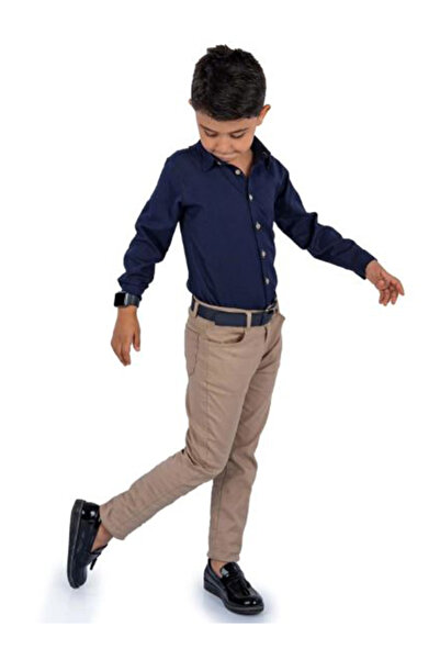 Entel Комплект з 3 предметів для хлопчика: сорочка з довгими рукавами, штани та ремінь