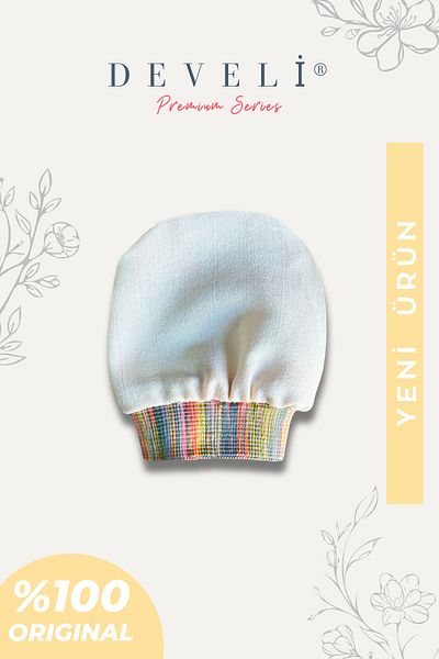 Develi 1973 Mini Facial Peeling Glove 100% Flush Silk Scrub Bath Scrub Suitable for All Skin Types