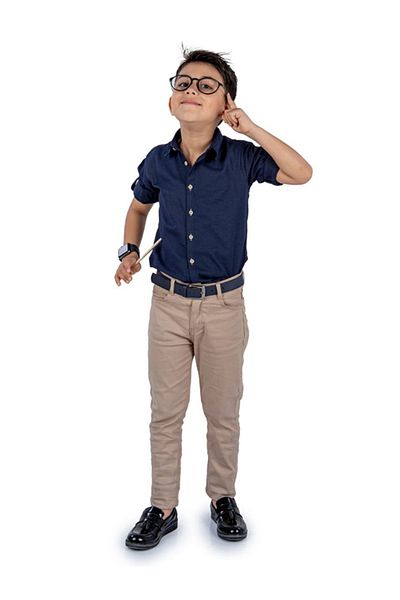 Entel Long Sleeve Shirt Pants and Belt 3 Pieces Set for Boy