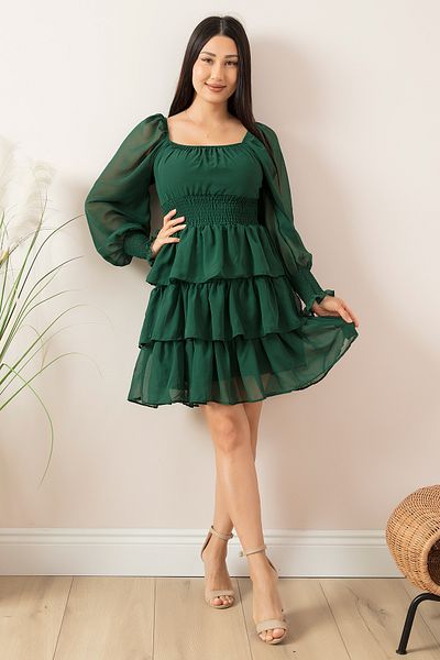 PULLIMM Rochie din șifon cu volan în straturi 793-2831