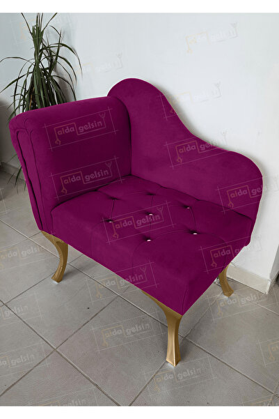 aldagelsin Yeni Model Tekli Köşe Koltuğu Josefin Bench Gold Ayak