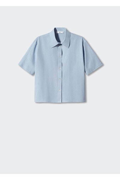 MANGO Woman Keten Pijama Gömlek