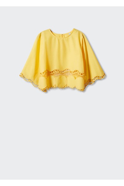 MANGO Woman Işlemeli Oversize Bluz