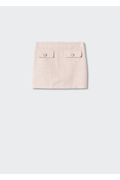 MANGO Woman Düğmeli Tüvit Etek