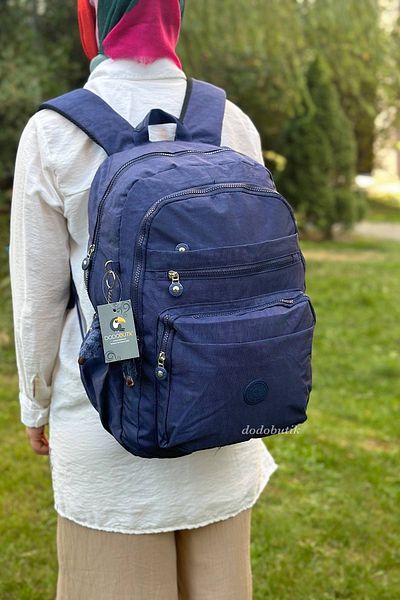 DodoButik Water Resistant Large Size Navy Blue Backpack
