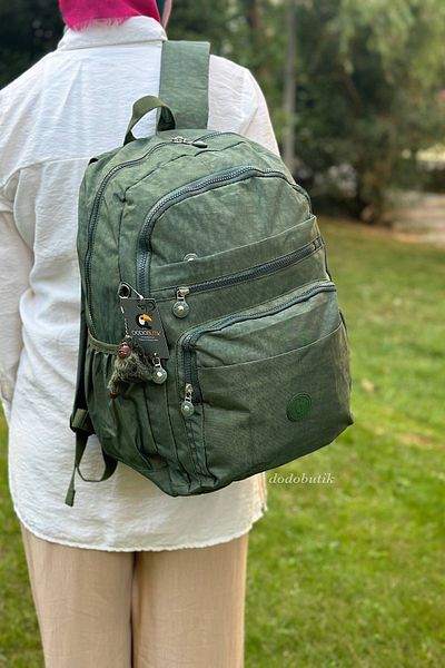 DodoButik Water Resistant Large Size Green Backpack