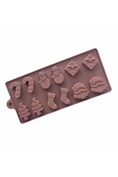 Genel Markalar Silikon Yılbaşı Buzluk ve Çikolata Kalıbı (YLB-22) Silikon 1 P...