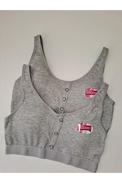 NARIYA Γυναικείο σουτιέν Plus Size 2 τεμαχίων 2 τεμαχίων βαμβακερό χτενισμένο εσώρουχο μισό εσώρουχο με εσωτερικό μαξιλαράκι
