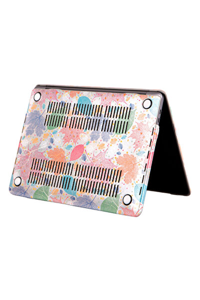 Mcstorey Macbook Air Kılıf 13inç Kumaş Kaplama (ESKİ USB'Lİ MODEL 2010-2017) A1369 A1466 Ile Uyumlu Leaf01