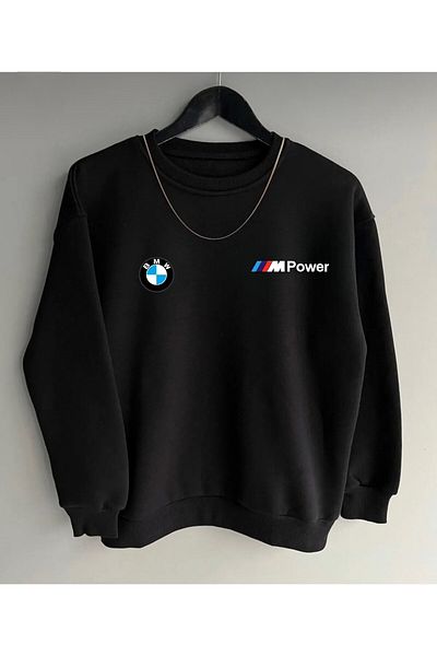 NewCabin Νέα σεζόν Unisex φούτερ με 3 κλωστές, βαμβακερή χοντρή στάμπα Mpower