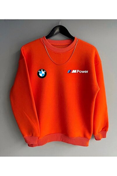 NewCabin سويت شيرت بطبعة Mpower من القطن السميك 3 خيوط للجنسين من الموسم الجديد