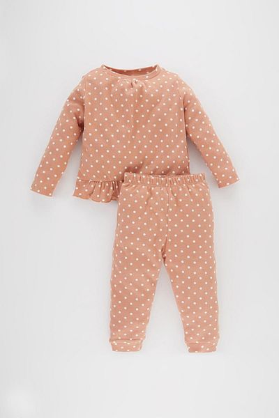 DeFacto Baby Girl Polka Dot Long Sleeve Pajama Set