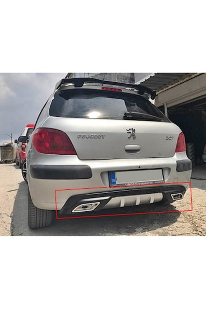 Niken Peugeot 307 uyumlu üniversal difüzör Gri 2001 ve sonrası modeller