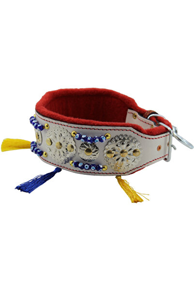 MgTasma Tasseled Leather Neck Collar, Sivas Kangalı, Malaklı, Shepherd Dog, Akbaş, Kangal Dog Collar