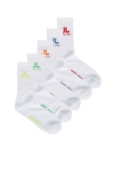 Jack & Jones Мъжки чорапи 5 пакета JACJJ LOGO TENNIS SOCK 5 пакета 12240973