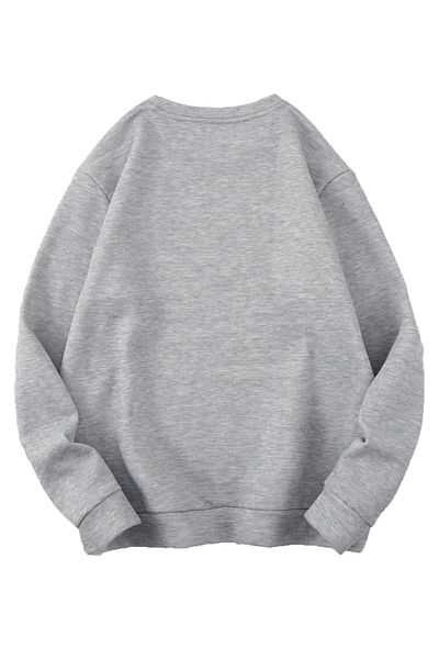 Mythologie Φούτερ νερού - Γκρι στάμπα Oversize Φούτερ Crew Neck