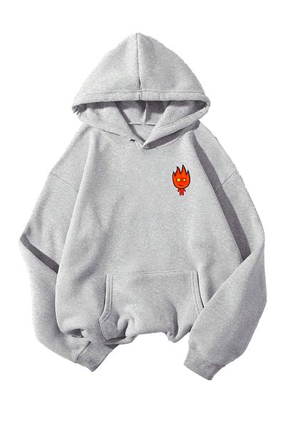 Mythologie Φούτερ Fire - Φούτερ με κουκούλα σε γκρι στάμπα