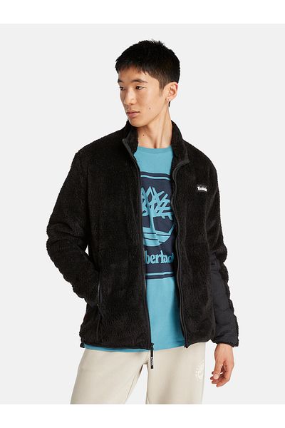 Timberland Ανδρικό μαύρο παλτό High Pile Fleece Jacket Tb0a6jj10011