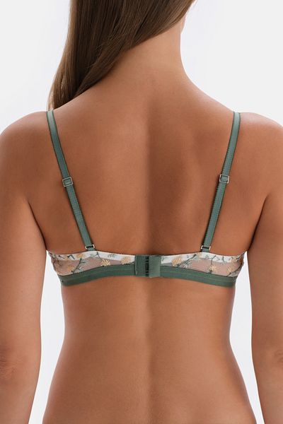 Dagi Braletă căptușită cu broderie florală ecru