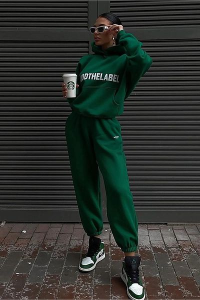 Machetta Σετ φούτερ με κουκούλα Unisex 'Moodthelabel' με στάμπα 3 κλωστών