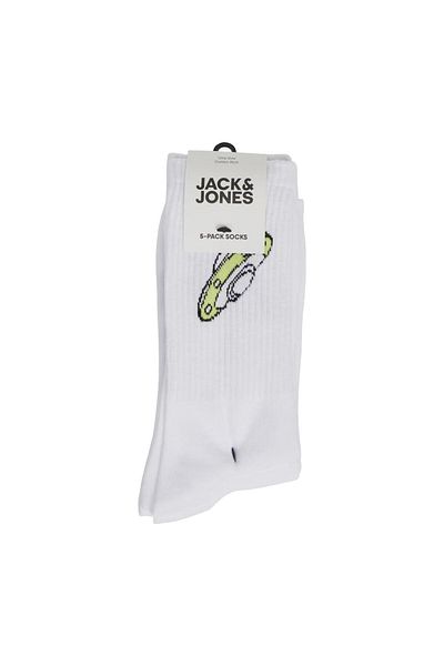 Jack & Jones 12240536   Jacathletic Space Tennis Socks 5 Pack Λευκό
