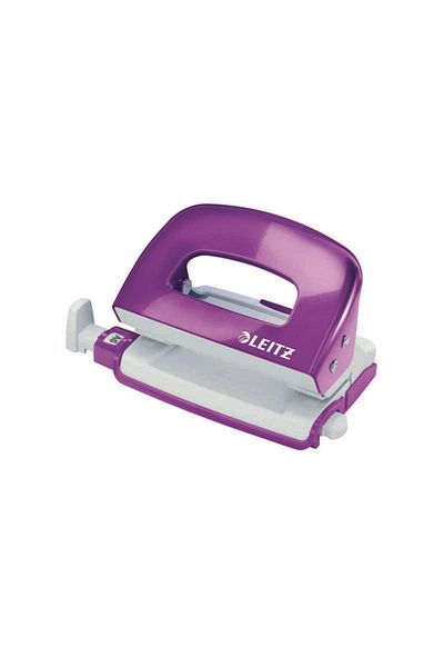 Leitz 5060 Perforator Wow Mini Hole Punch 10 Sheets Metallic Purple 50601062
