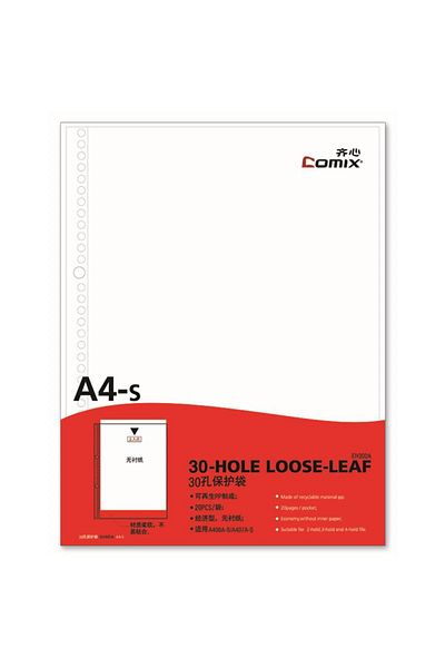 Comix Eh302a A4 Mechanism Presentation File Refill 20 Pack