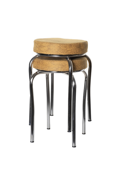 ekipmetal Tabure Kumaş Sarı ( 2 Adet )