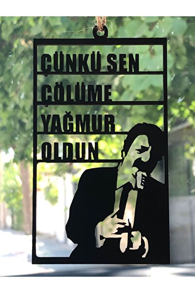 karbonsoft Araba Süsü Ahşap Müslüm Gürses Dikiz Aynası Süsü Hediyelik Eşya Ot...
