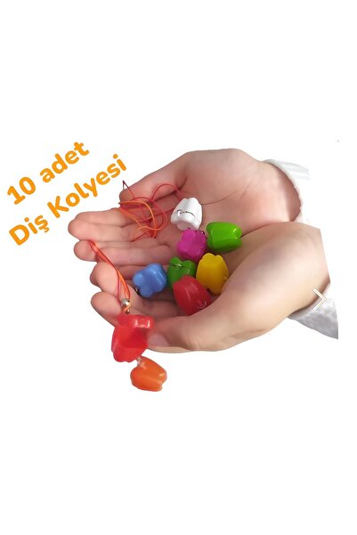 Tasarım 3 Boyutlu Ilk Dişleri Saklamak Için Kolye Şeklinde Aparat - (10 Adet)