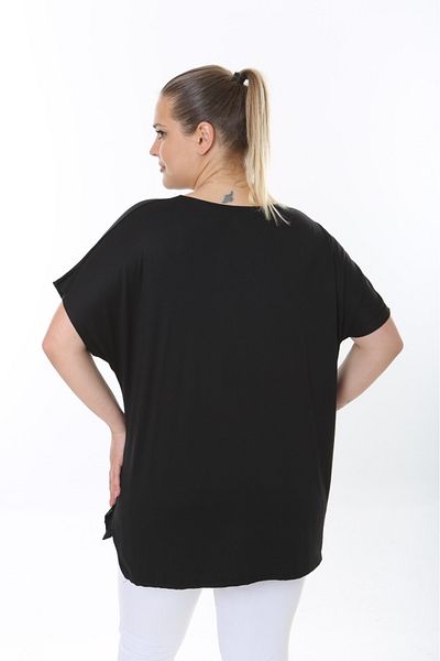 ÇİFTXL CLOVER PRINTED LARGE SIZE WOMEN'S BLOUSE
