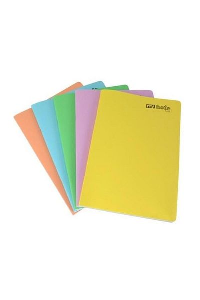 Mynote Flex Pastel 80 Sheets A4 Pp Cover Stitched Notebook (2 Pieces Lined-4 Pieces Checked)