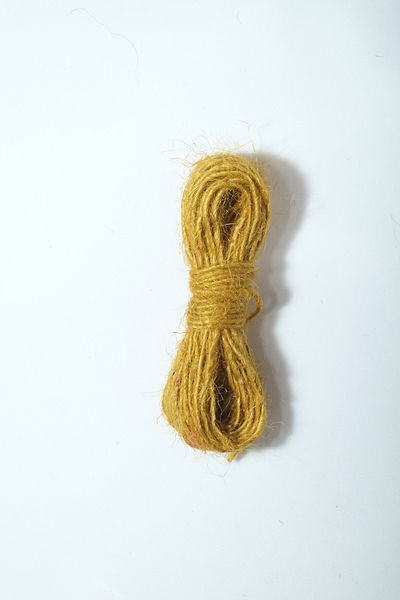 Eskişehir hobi sanat 5 μέτρα Κίτρινο Χρώμα Σχοινί από γιούτα χωρίς κερί 1,3 mm Πάχος Κορδόνι Κορδόνι Κορδόνι