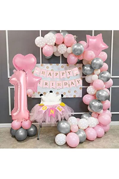 DÜVENCİ TİCARET LÜKS PEMBE BALON ZİNCİR SETİ