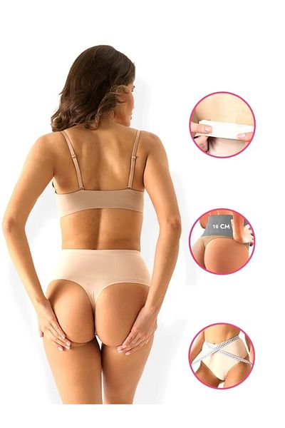 MİSTİRİK Model Arpina Model fără sudură tăiat cu laser Chiloți fără urme Culoare piele