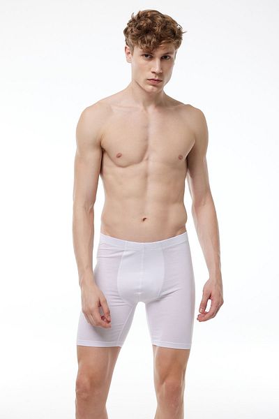 Malabadi Ανδρικό White Modal Long Lycra Boxer 018