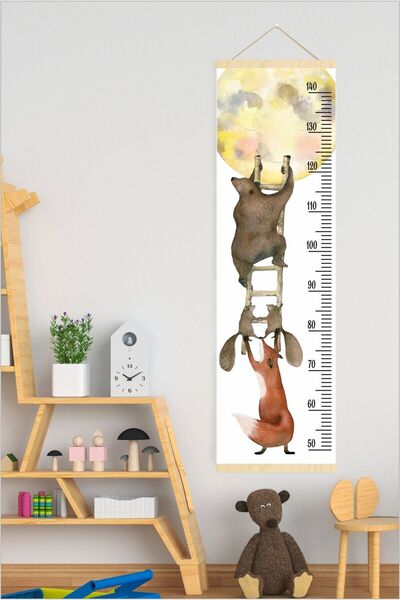 Piksel Grafik Merdiven Macerası Askılı Kanvas Boy Ölçer