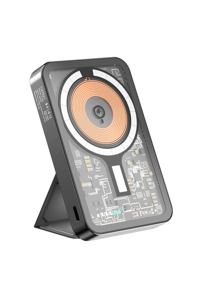 Fogy İphone 11/12/13/14/15 Pro Max 5.000 mAh 22.5W Kablosuz Şarjlı Standlı PD...