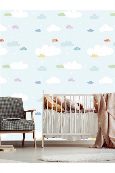 Piksel Grafik Sky Children's Room Wall Covering