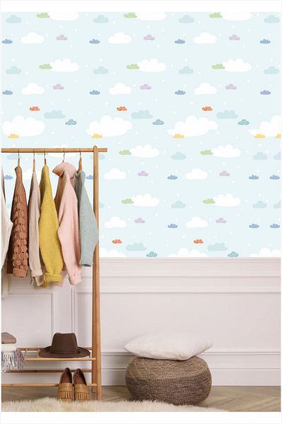 Piksel Grafik Sky Children's Room Wall Covering