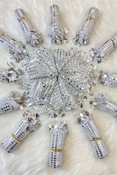 ZEYMERADE Silver Halay Handkerchief, Bridal Handkerchief, Sequined Halay Hand...