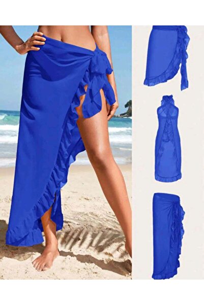 BF Bikini Fashion تنورة صوفية من الشاش المكشكش